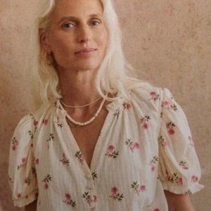 Sézane Ema Shirt floral 100% cotton top